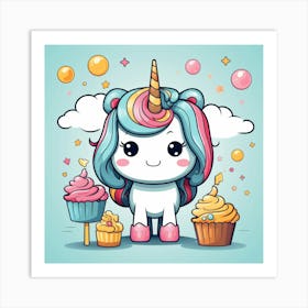 Little Unicorn 15 Art Print