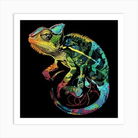 Chameleon Animal Motif Art Chameleon Affiche