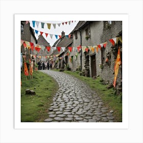 Village In Cornwall Art Print