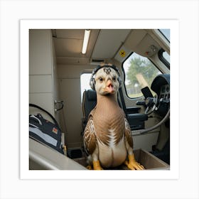 Goose In A Plane 1 Art Print