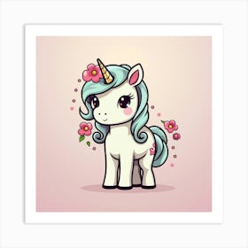 Cute Unicorn 519 Art Print