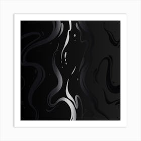 Black And White Abstract Painting Art Print