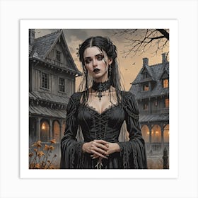 Gothic Girl 1 Art Print