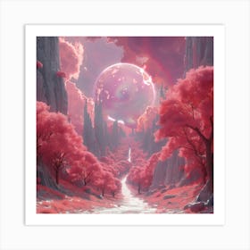 Pink Forest Art Print