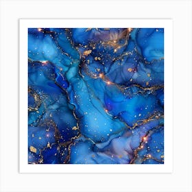 Blue Marble Texture Art Print