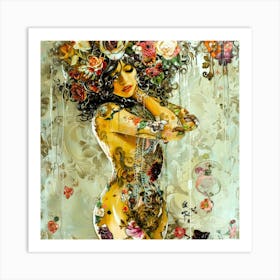 Lace 17 - Sexy And Flowers Art Print