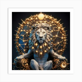 Lion In The Throne 3 Art Print