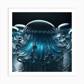 Blue Jelly 8 Art Print