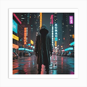 Man In Hoodie Art Print