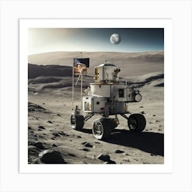 Rover On The Moon Art Print