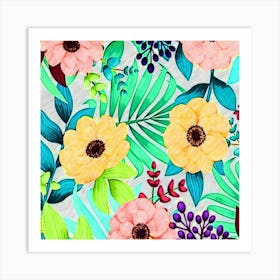 Flower Pattern Art Print