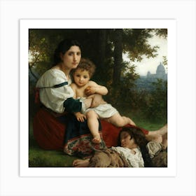 Family In The Countryside Art Print