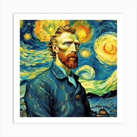 Portrayal Of Van Gogh S Self Portrait (6) Art Print