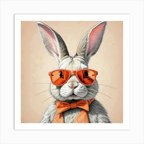 Rabbit In Sunglasses 17 Art Print