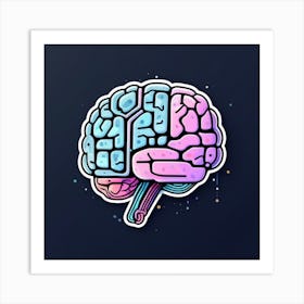 Brain Sticker Art Print
