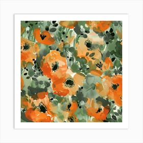 Orange Poppies 4 Art Print