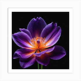 Purple Lotus Flower Art Print