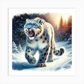 Snow Leopard 5 Art Print