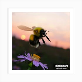 Bee Flying Art Print