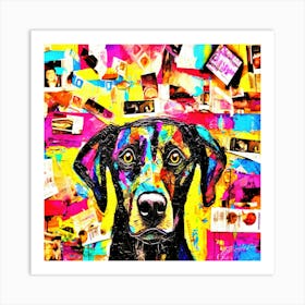 Dog Gone It - Dog's Face Art Print