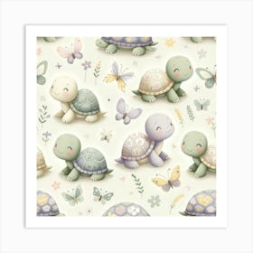 Cute Turtles Art Print