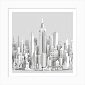 A Stunning Illustration Of New York City Rendered Eusg5zchsj Wsyflerbf A Poppuqlzqism Iuwfp17fg Art Print