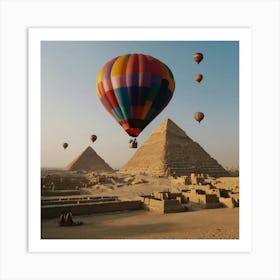 Hot Air Balloons In Egypt Art Print