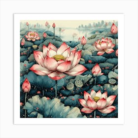 Lotus Flower 1 Art Print