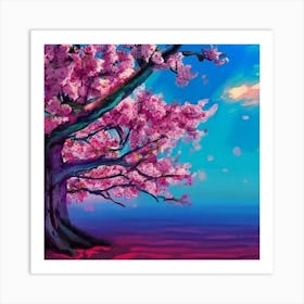 Cherry Blossom Tree Art Print