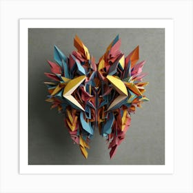 Origami Heart Art Print