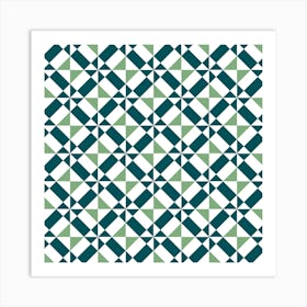 Classic Green Azulejo Wall Art Print