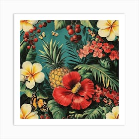 Tropical Flowers Art 5 Art Print