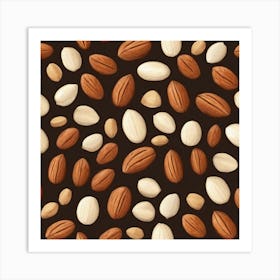 Seamless Pattern With Nuts Art Print