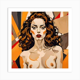 Nude Elegance: Isabella's Unveiled Beauty 1 Art Print