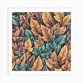 Autumn Leaves Pattern #4 Art Print