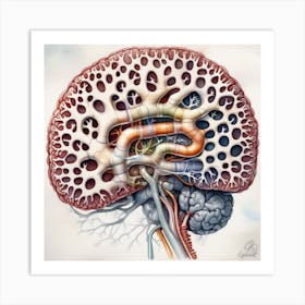 Anatomy Of The Brain 2 Art Print