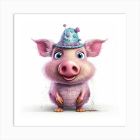Pig In A Hat 1 Art Print