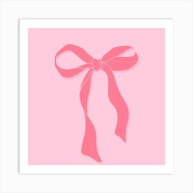 Pink Bow Art Print