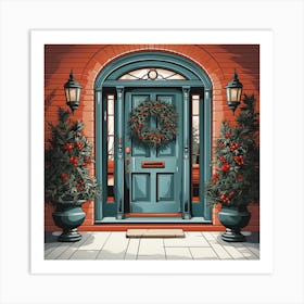 Christmas Door 8 Art Print