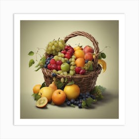 Basket Of Fruit Art Print