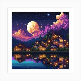 City Pixelart Art Print