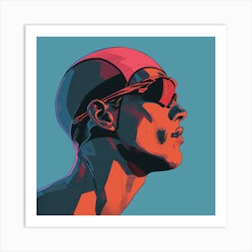 Swimmer'S Head Art Print