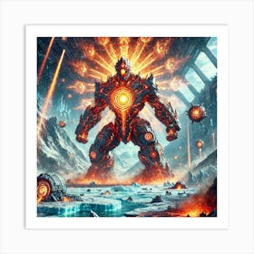 A Futuristic Sci Fi Depiction Of Helios The Blazin Art Print