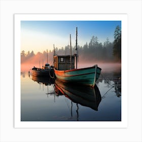 Boats Fine Art Posters By Csaba Fikker For Ai Art Depot 23 Art Print