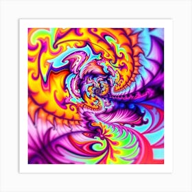 Psychedelic Fractal Art Print