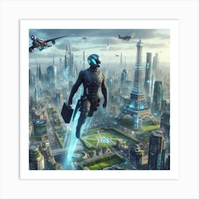 Futuristic Cityscape 164 Art Print