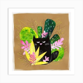 Cactus Cat Art Print