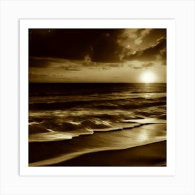 Sunset At The Beach 617 Art Print