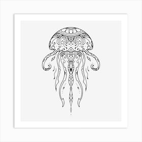 Jellyfish Mandala Art Print