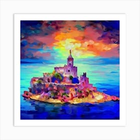 Castle In The Sea Art Print